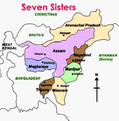 What are the seven sister states?