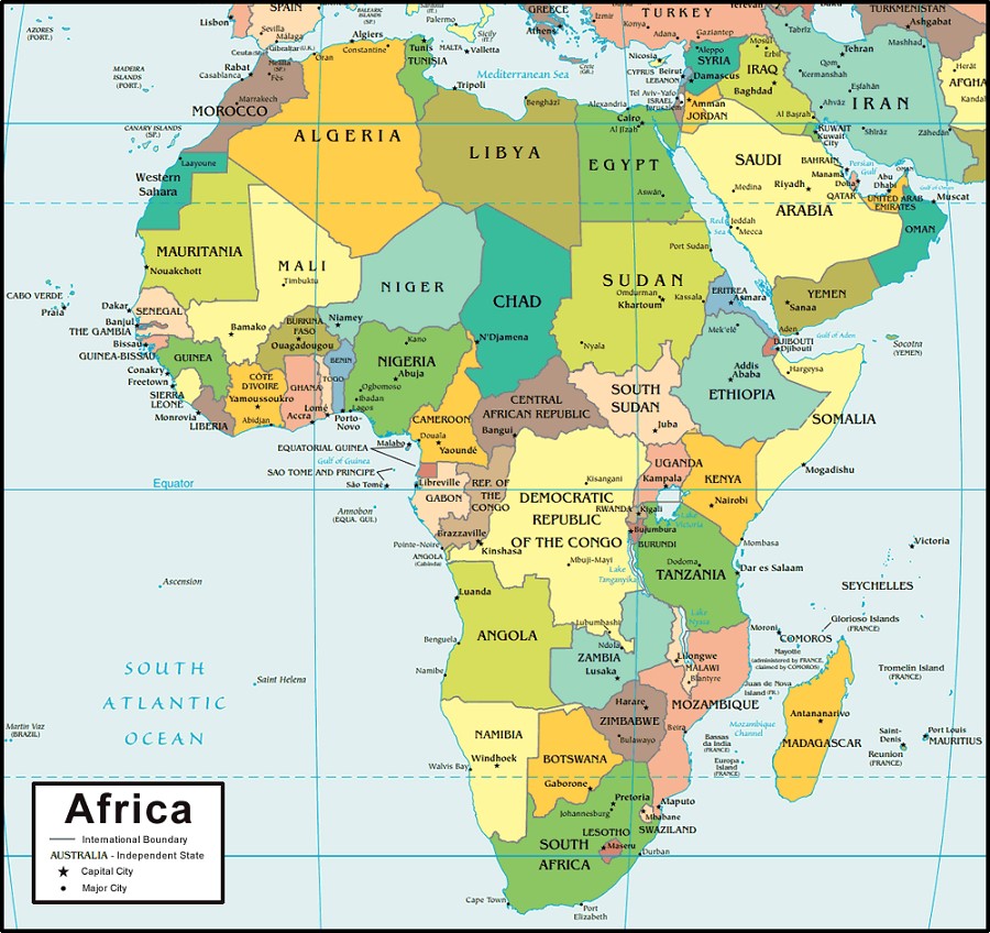 Africa Map With Countries