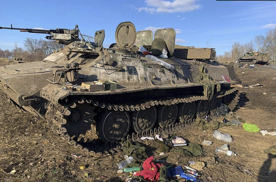 Russian tank deserving what it got in Ukraine