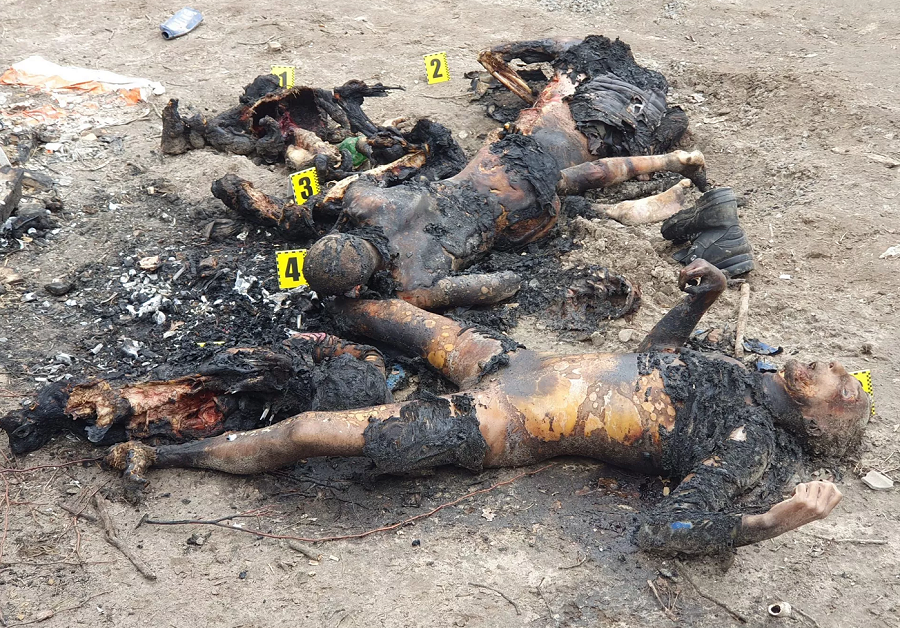 Russian war crime scene, Bucha, Ukraine, April 5, 2022