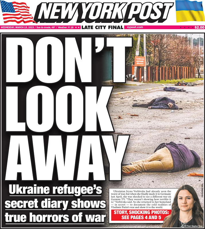 DON’T LOOK AWAY, GOV. DESANTIS!  NY Post today (3/15)
