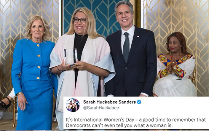 Twitter Laughs, Groans As Jill Biden Gives Biological Male Women Of Courage Award
