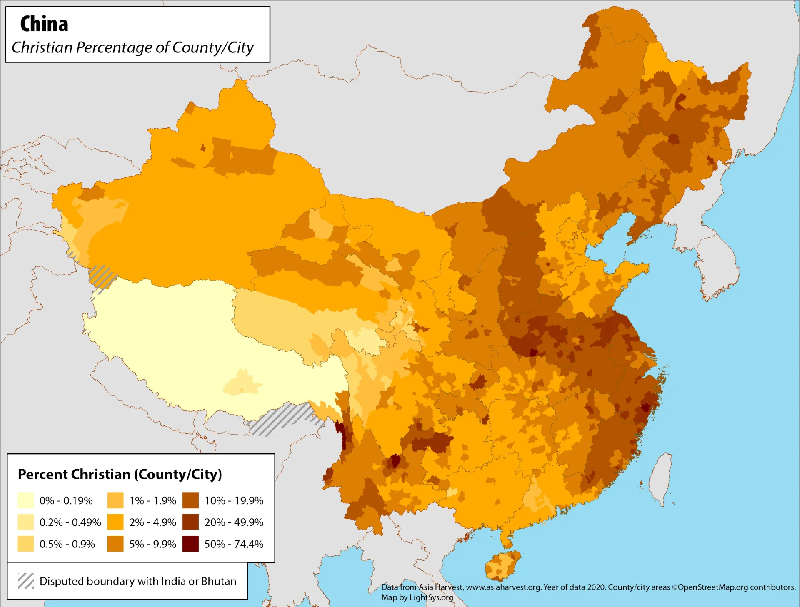 Christians in China Stats