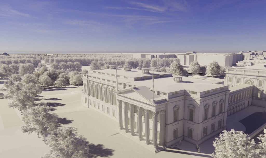The new White House Ballroom with new First Lady’s East Wing in foreground